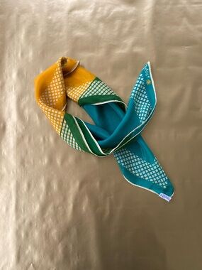 Vintage Vera Geometric Abstract Scarf Made in Japan 24"